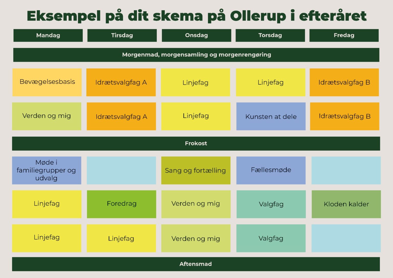 Ollerup Skema eksempel efterår